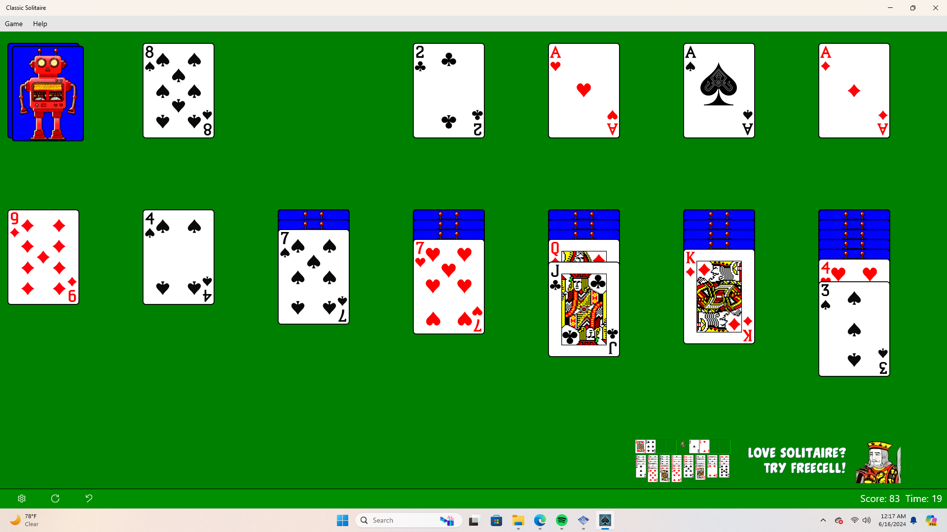 Classic Solitaire: Deceptive Edutainment — accordion sprout